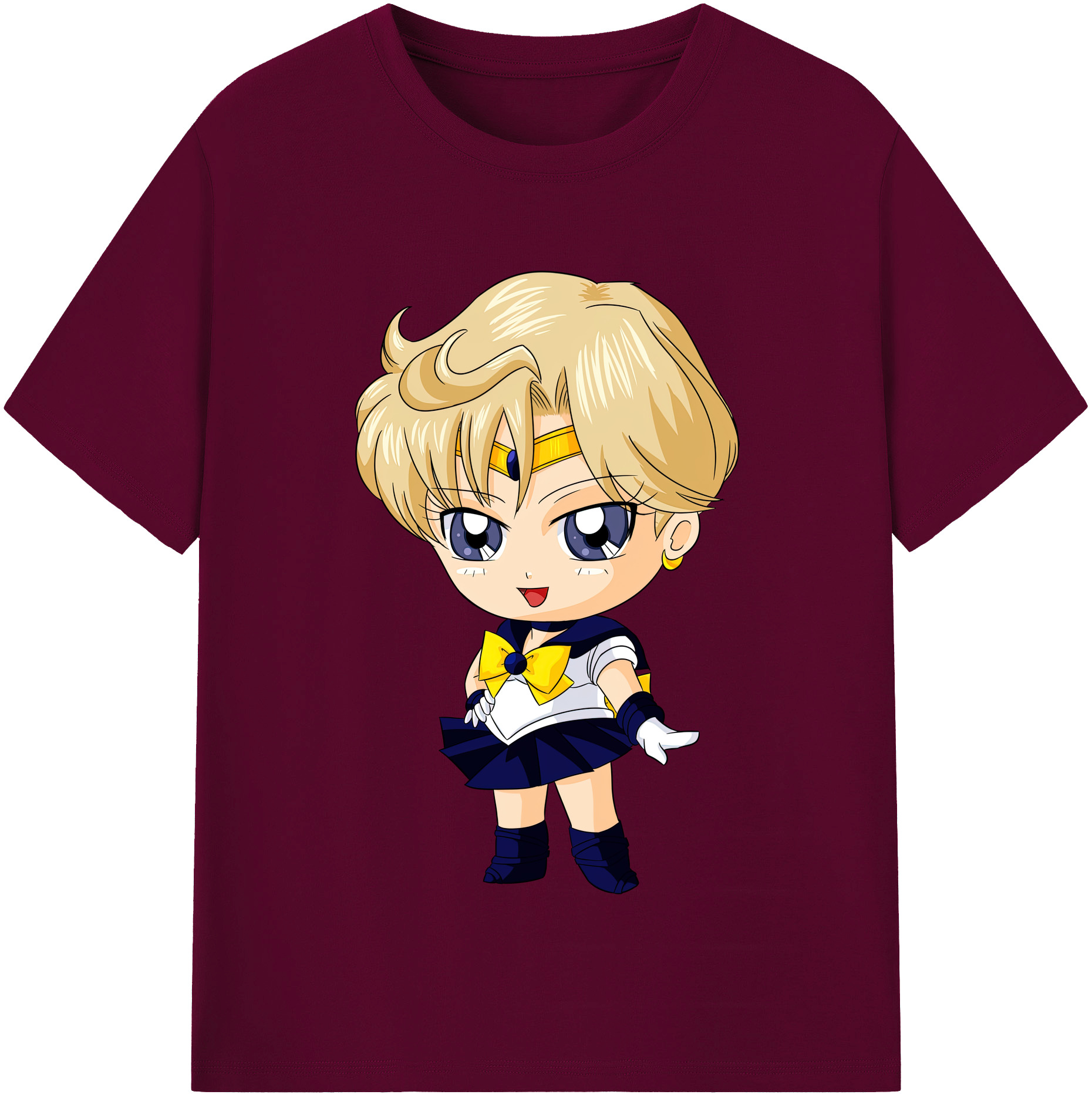 （画像用） 美少女戦士セーラームーン 天王はるか Sailor Moon Tenoh Haruka レディースカジュアルプリントTシャツ（綿100％）
